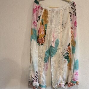 Bohemian Floral Wide Leg Pants